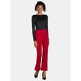 thumbnail image 2 of Time and Tru Women's Ponte Knit Pull On Bootcut Pants, Regular & Short Inseams, Size XS-XXXL, 2 of 5
