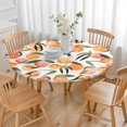 thumbnail image 3 of Round Picnic Table Cloth 100% Waterproof & Oil Proof, Elastic Fitted Table Cover for 36"-44" Round Tables, for Dining, Camping, Outdoor, 3 of 7