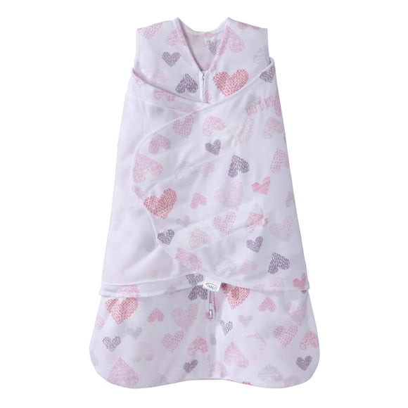 HALO® Safe Dreams wearable blanket - polyester knit - heart print - MD