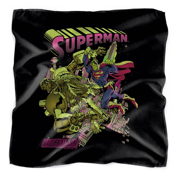 Superman Versus Metallo Blacklight Bandana (21 in x 21 in)
