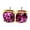 Purple, variant on Hot Gold Plated New York Glitter Mini Studs Galaxy Glitter Square Stud Earrings