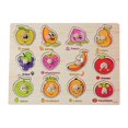 thumbnail image 1 of Juego de rompecabezas de clavijas de madera para niños con números del alfabeto, frutas, animales y vehículos, 1 of 8