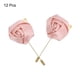 thumbnail image 3 of 12 Pcs Ramilletes de Rosa con Alfileres Unique Bargains Ceremonia de Boda Aniversario Cena Formal Fiesta Rosa Claro, 3 of 5