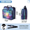 thumbnail image 3 of Zipper Binder with Shoulder Strap 2 inch 3 Ring Waterproof File Folder Organizer Bag 500 Sheet Heart with Galaxy Background, 3 of 8