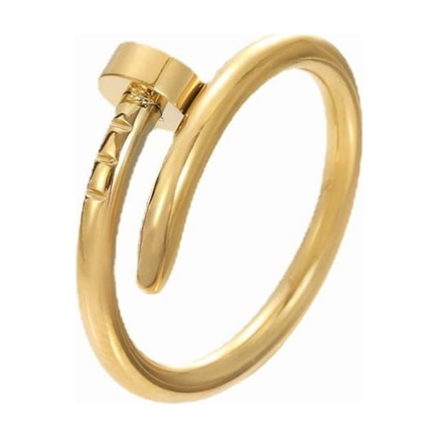 Anillo en forma de clavo de oro laminado