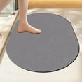 thumbnail image 4 of Oval Diatomite Bath Mat 16x24in Super Absorbent Non Slip Floor Mat Solid Color For Bathroom Shower Home Decor Quick Dry, 4 of 6