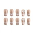 thumbnail image 3 of Feildoo 24pcs Salon Gel Press on Nails, Nails Fake Artificial Fingernails French Gel Nails Press Ons, Y02E1L3E, NO.48, 3 of 6