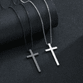thumbnail image 3 of Collar Cadena De Hombre Con Dije Cruz Acero Inoxidable Xtellar plateado, 3 of 4