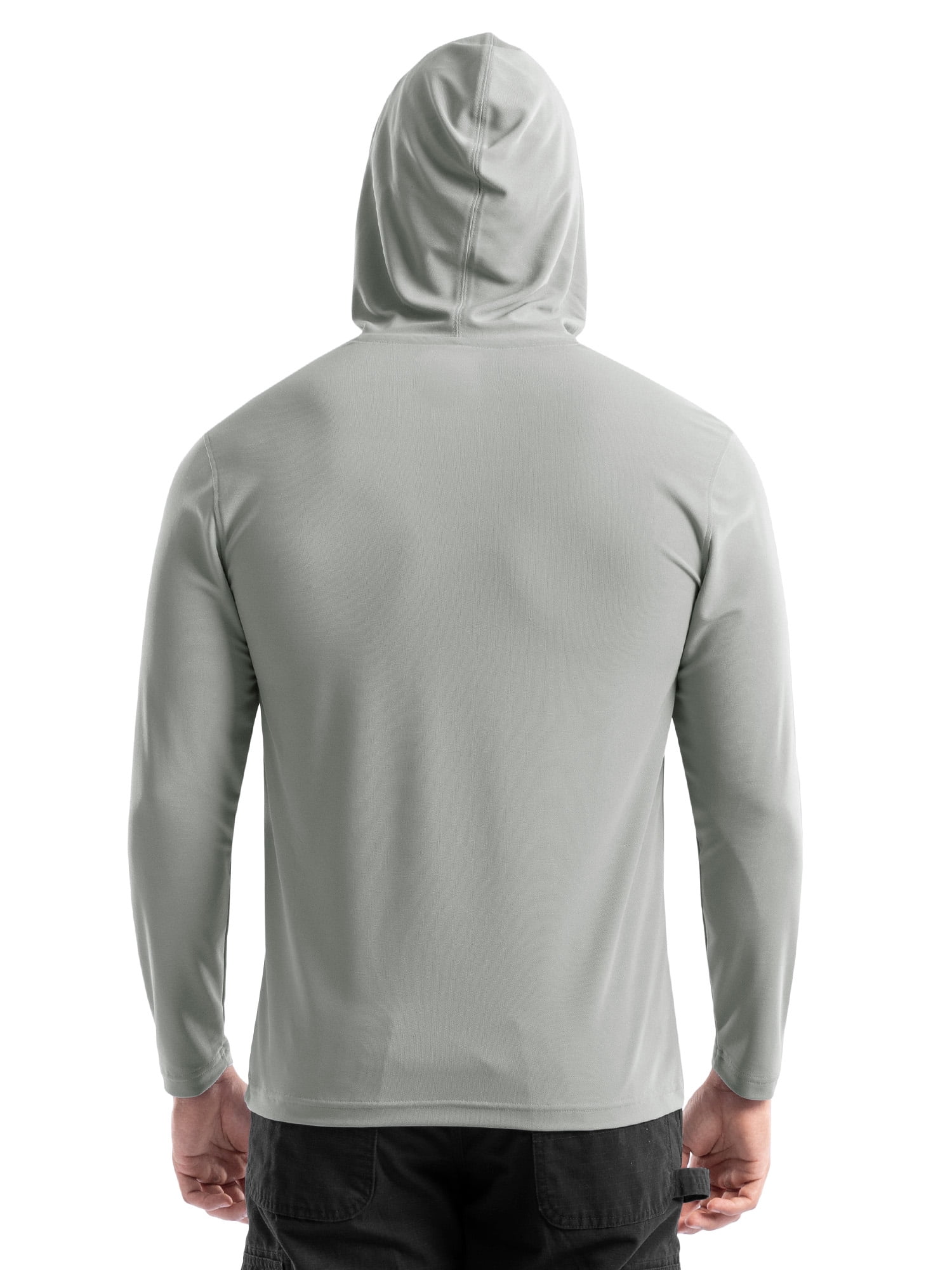 Wrangler Workwear Men's Long Sleeve Sun Protection Work Shirt with Hood, Size S-5XL (Men's & Big Men's)