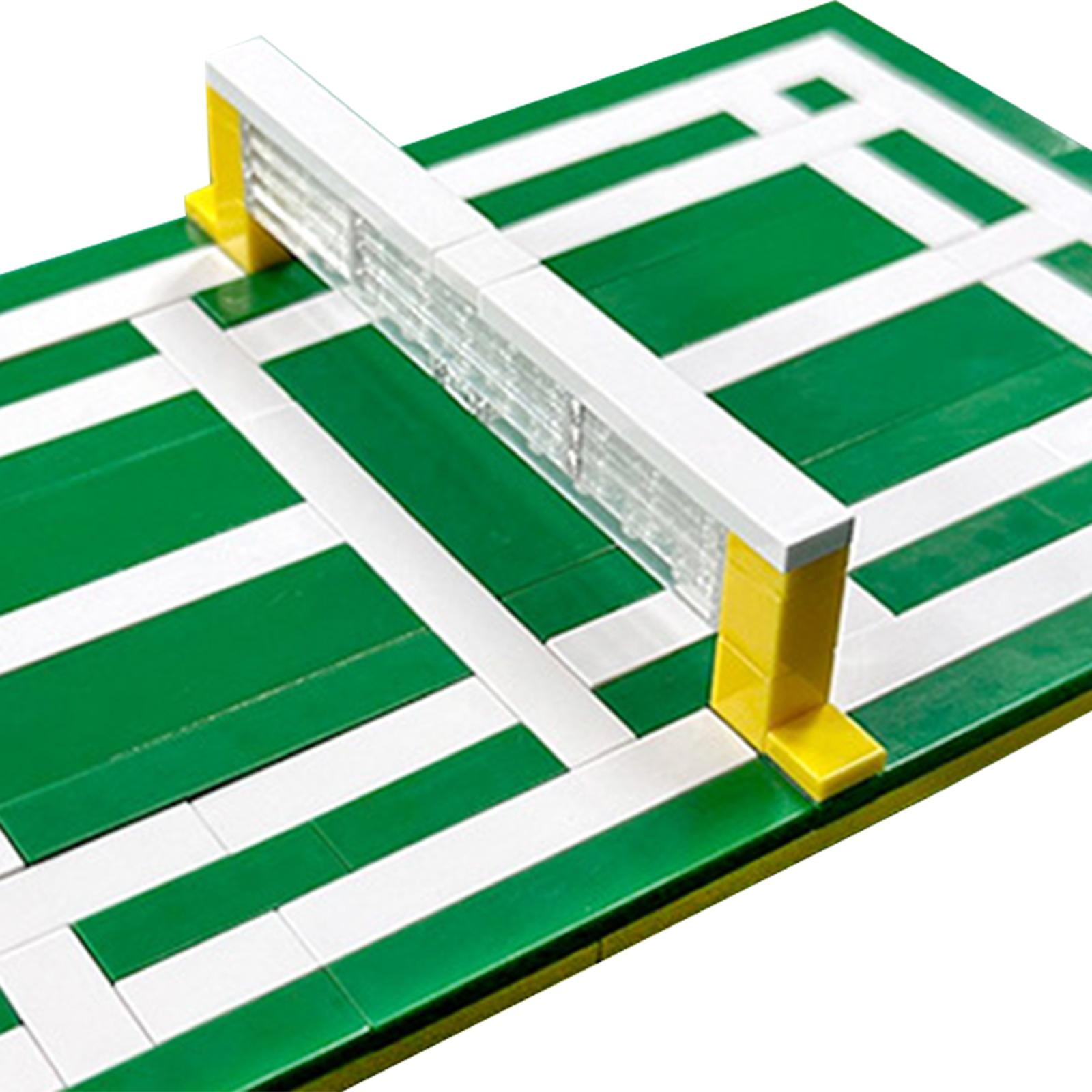 Tongina Badminton Court Model Material Package Badminton Accessories Set Desktop Craft Badminton Court with Net Miniature for Bedroom