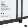 thumbnail image 6 of Vigo Vg6023gcl6076 Houston 76" High X 60" Wide Sliding Frameless Shower Door - Black, 6 of 7
