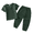 Blackish Green, variant on KAUOD Toddler Baby Boys Summer Outfits 2 Piece Short Sleeve Shirts and Pants Set Soft Comfy Loose Cotton Linen Clothes