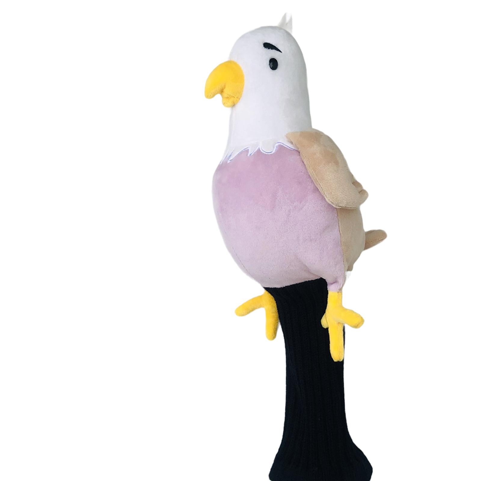 Golf Headcover Driver Animal Plush Knitted Protector Sleeve Cute Eagle Design for Adults Golfers
