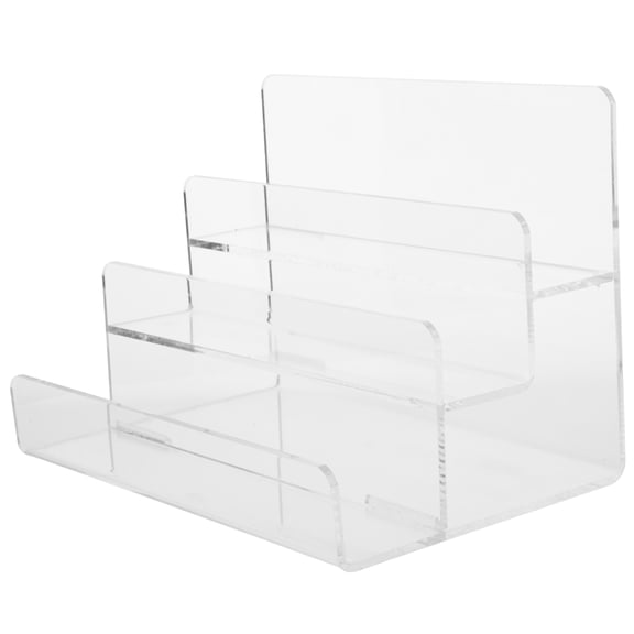 FENGGUIQU Durable Transparent Acrylic Wallet Organizer for Shop Window Showcase