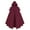 Wine, variant on Agkizg Women Fall Winter Jackets Solid Color Sleeveless Hooded Cape Loose Fitting Casual Warm Outerwear