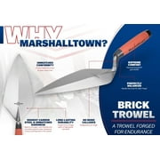 MARSHALLTOWN 33 12FG London Brick Trowel, 12 x 5.125 Inch Masonry Finishing Tool with DuraSoft Handle