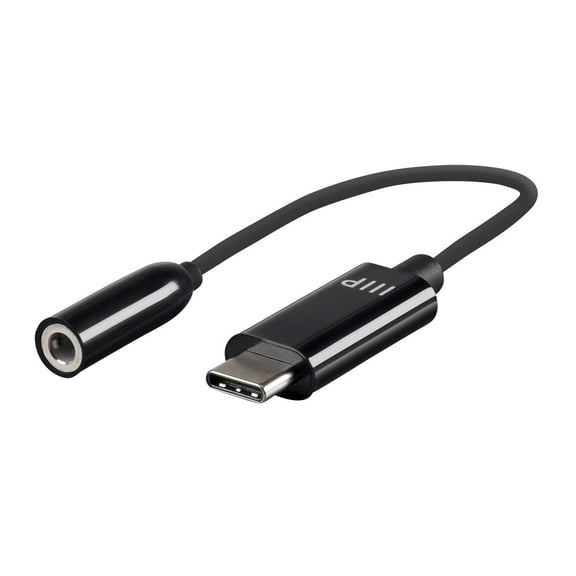 Monoprice USB-C to 3.5mm Audio Auxiliary Adapter - Black Ideal For Smartphones, Androids, LG, HTC