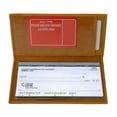 thumbnail image 4 of Genuine Leather Standard Plain Checkbook Cover Long Wallet Men Women Many Colors, 4 of 11