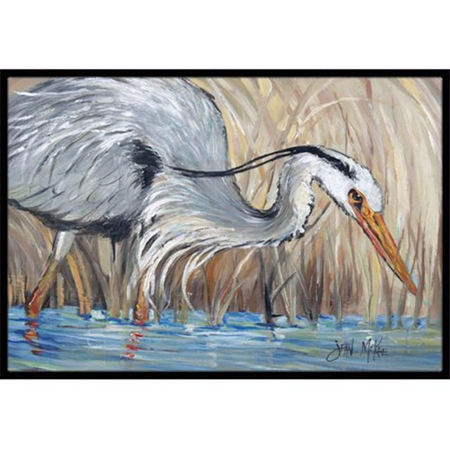 Carolines Treasures JMK1013MAT Blue Heron In The Reeds Indoor & Outdoor Mat- 18 x 27 in.