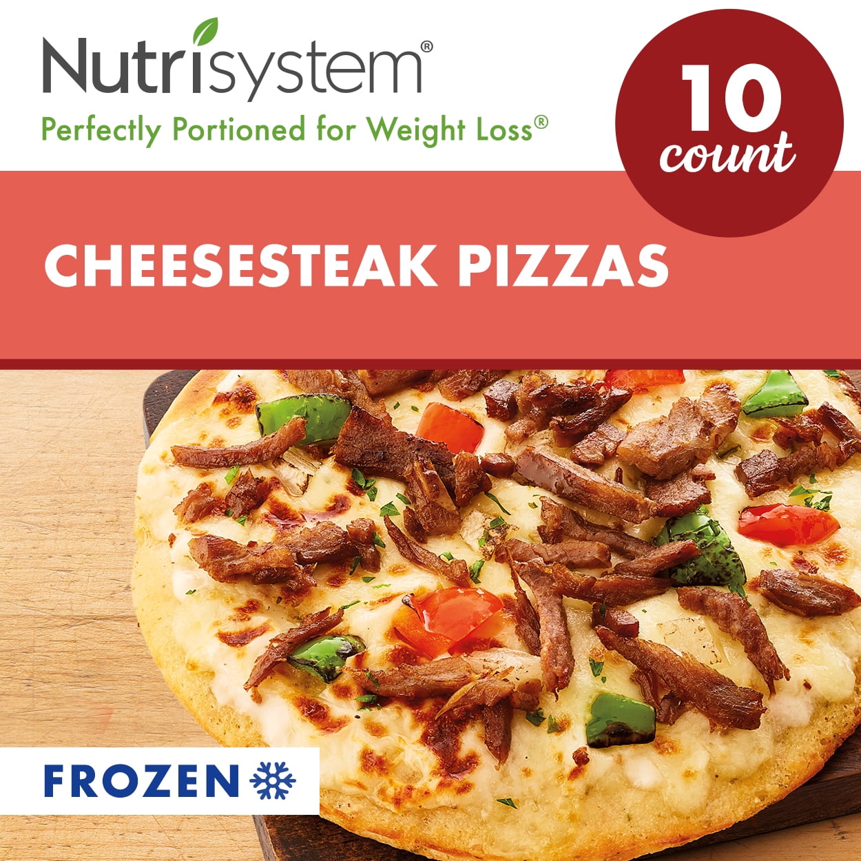Nutrisystem® Cheesesteak Pizza, 10ct. Frozen Personal Pizzas to Support