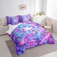 thumbnail image 4 of Feelyou Purple Axolotl Teens Twin Bedding Sets 7-Piece, Kawaii Ocean Animal Bedding Comforter Set, Dreamy Marine Coral Reversible Sheet Sets, Luxury Bedroom Decor, 4 of 8