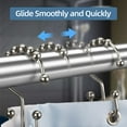 12 Pack Shower Curtain Hangers, Stainless Rustproof Double Glide Shower Curtain Hooks Rings for