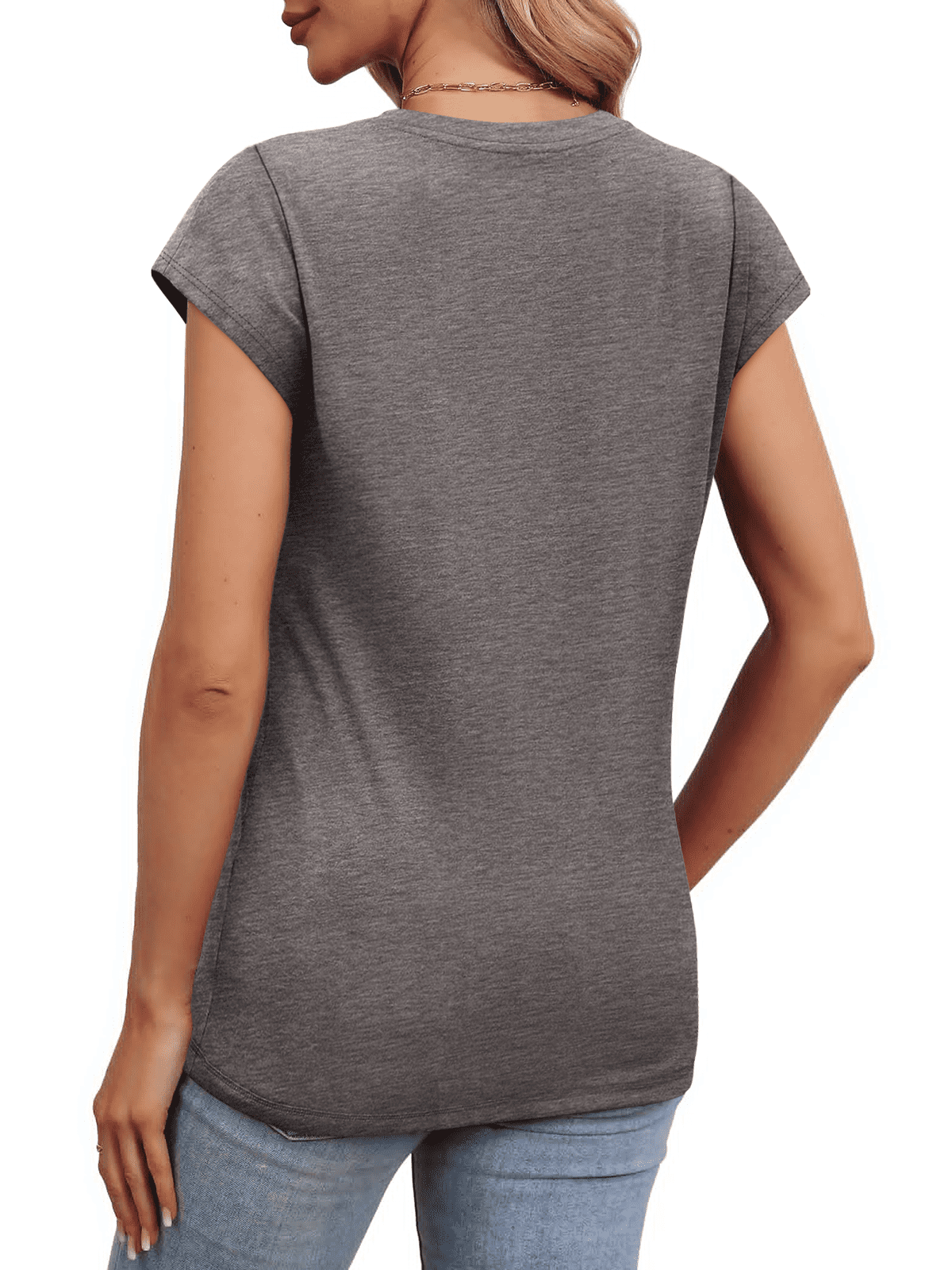MOSHU Casual Womens T-Shirts Basic Tops for Women Cap Sleeve Loose Tank Tops