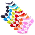 thumbnail image 3 of TeeHee Women's Acrylic No Show Low Cut Basic 18-Pack, (Animal Print and Argyle), 3 of 4