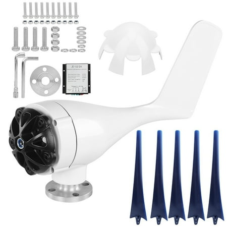 

Wind Turbines Electromagnetic/Yaw Beautiful Exterior Wind Generator Practical Precise For Boats Mobile Houses Charging 1200W Terraces Blue 24V