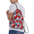 thumbnail image 4 of Yiaed Leaves And Flowers Print Drawstring Bags Drawstring Backpack Bulk String Back Pack Gym Sport Bag-Small, 4 of 5