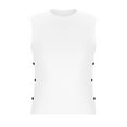 thumbnail image 4 of ZyeKqe Mens Tank Top Sleeveless Button up Shirts Round-Neck Loose Fitting Summer Tees T Shirts, 4 of 6
