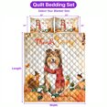 thumbnail image 5 of Happy Thanksgiving Shetland Sheepdog with Turkey Pumpkins Autumn Vibes Quilt Bedding Set Sheltie Dog Lover Gifts 1 Blanket Bed Cover 2 Pillowcases - 12018, 5 of 5