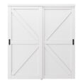 thumbnail image 3 of 72" x 80" No assembled Request 80-Inch Space-Saving K-Type Sliding Closet Door - Wood Grain Door Panel, Includes Complete Hardware Set, 3 of 7