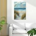 thumbnail image 4 of Shadudu Abstract Beach Picture Wall Art: Sandy Path to Ocean with Sea Grass Artwork Painting for Bedroom 24x36in, 4 of 7