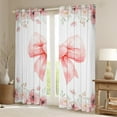 thumbnail image 2 of Castle Fairy Cute Love Heart Bowknot Curtains Pack Of 2 (42X84 Each) for Children Girls Women,Chic Flower Curtains Blackout,Kawaii Cartoon Bow Bedroom Curtains,Luxury Bedroom Decor, 2 of 6