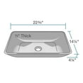 thumbnail image 6 of MR Direct 640 Black Vessel Sink Ensemble with a Brushed Nickel finish 718 faucet and pop-up drain., 6 of 7