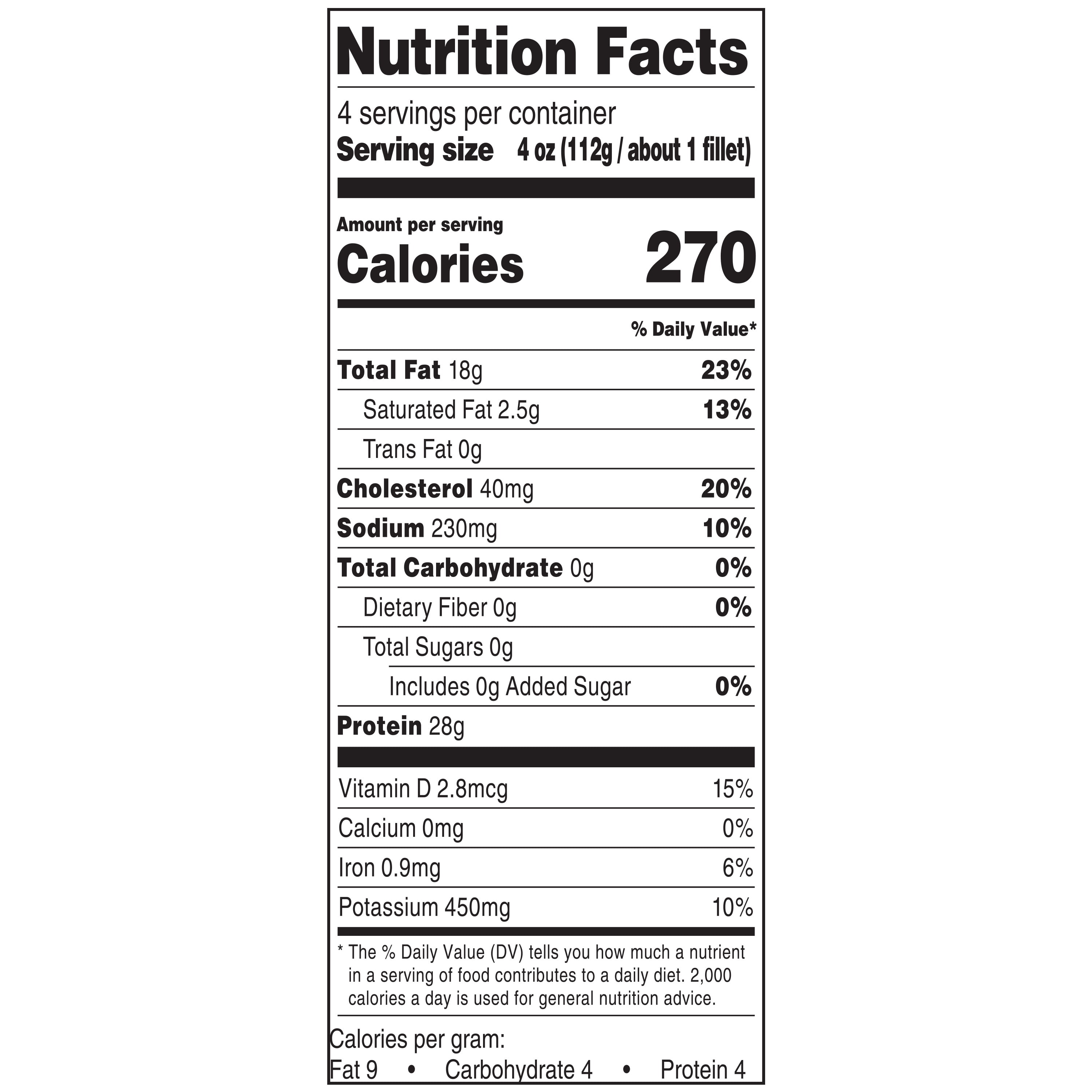 Marketside Blackened Atlantic Salmon, 1 lb Bag (Frozen)