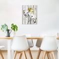 thumbnail image 2 of Farmhouse Yellow Daisy Wall Art, Yellow White Floral and Butterfly on Wood Canvas Wall Art, Rustic Plant Framed Wall Art for Living Room Bathroom Bedroom Kitchen Ready to Hang, 12X16 Inches, 2 of 7