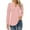 Pink, variant on Breezora Flowy V Neck Pleated Tops for Women Puff Sleeve Printed Blouse Long Sleeve Shirt L Size Black