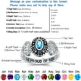 thumbnail image 2 of Custom Class Rings Fully Personalized Class Rings for Women Sterling Silver Rings Class Rings for Women High School Birthstone Graduation Rings of 2024 Size 5-15 High School Class Rings for Women, 2 of 10