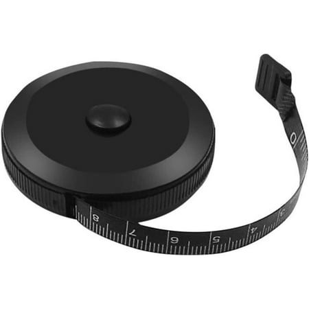 

1.5M/60Inch Sewing Tailor Tape Measure Body Measuring Ruler Soft Centimeter Meter Dual Sided Retractable Tools Sewing Tools (Color : Black)