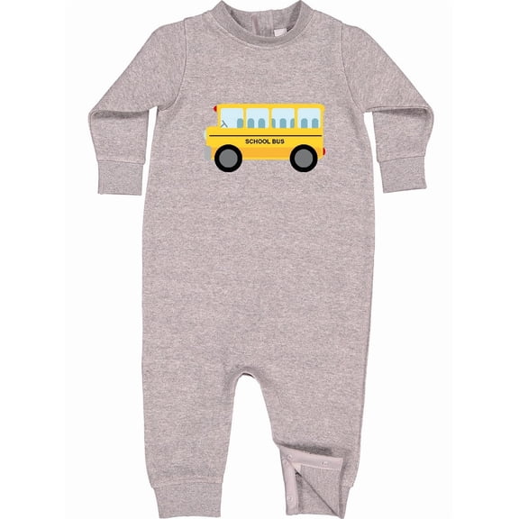 Inktastic School Bus Baby Fleece Romper