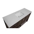 thumbnail image 2 of Lakeshore 60" Single Bathroom Vanity with Chocolate Cabinet and Engineered Carrara Top, 2 of 6