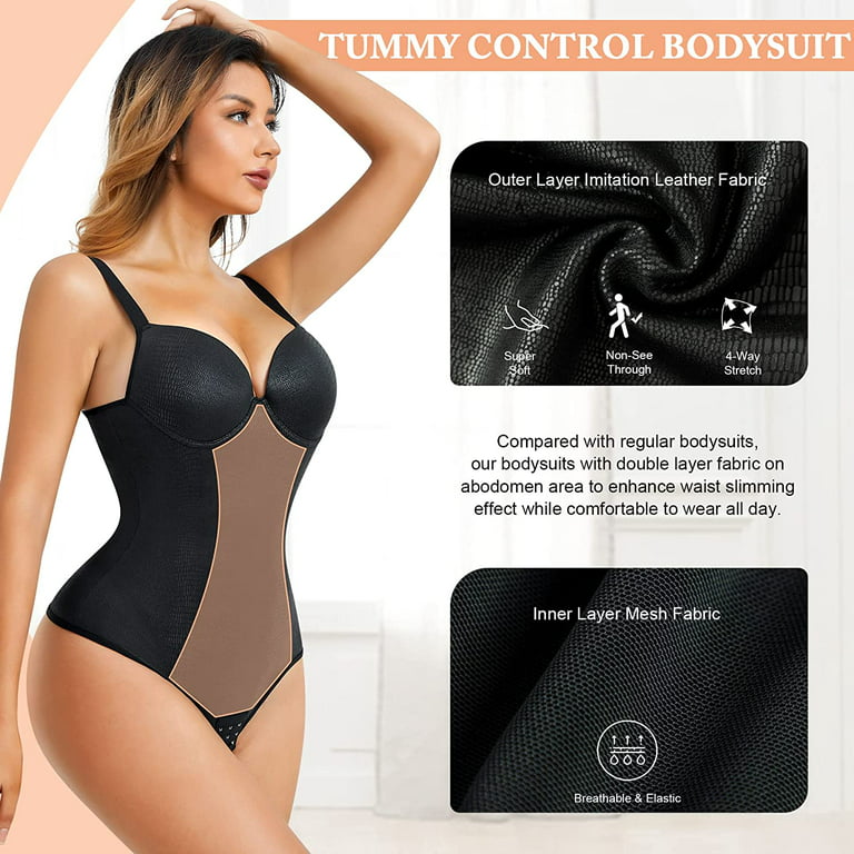 Bodysuit for Women Thong Shapewear Tops Waist Trainer Fupa Tummy Control  Body Shaper Black Bodycon Jumpsuit Camisole 