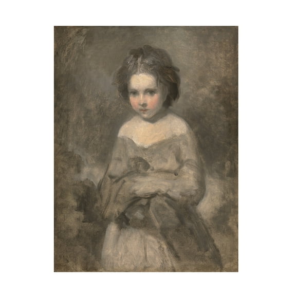 Joshua Reynolds 'Study of a Young Girl' Canvas Art - 14 x 19 Inches