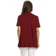 thumbnail image 4 of Women's  Basic Casual Solid Short Sleeve Open Front Cardigan (S-3X), 4 of 4