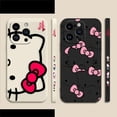 thumbnail image 2 of Bonita funda de teléfono de Hello Kitty K Line Cat para Apple iPhone 14 13 12 11 Pro XS Max Mini X XR SE 7 8 6 15 Plus, funda líquida de color, 2 of 5