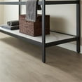 thumbnail image 3 of Funes 72" Double Sink Bathroom Vanity in Matte Black Frame Gray Top No Mirror, 3 of 8