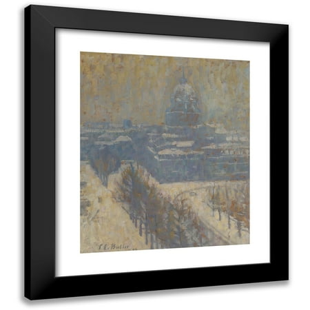 Theodore Earl Butler 12x14 Black Modern Framed Museum Art Print Titled - Les Invalides, Paris (1904)