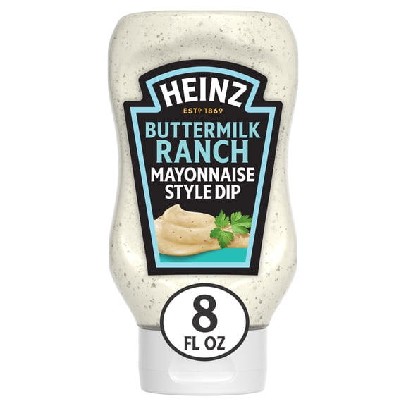Heinz Mayonnaise Style Dip, 1 Bottle, for Easy and Flavorful Dipping and Drizzling, Buttermilk Ranch, No Artificial Colors, 8 fl oz